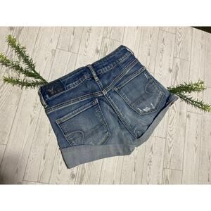 American Eagle Super Stretch Distressed Shortie Jean Shorts - Size 2